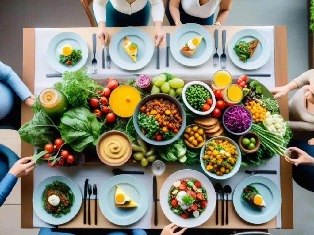 Una escena de celebración y unión alrededor de una mesa llena de delicias sin gluten