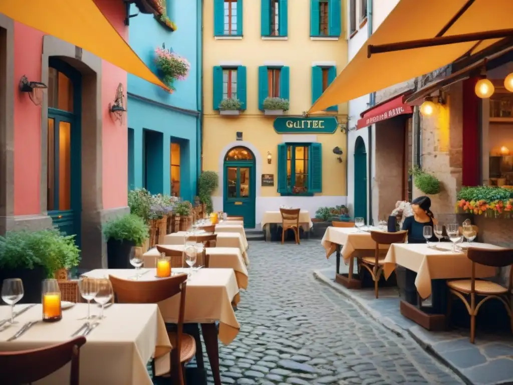 Escena serena en café al aire libre, mesa con coloridos platillos glutenfree