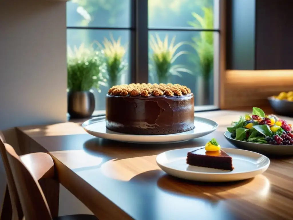 Un escenario sublime de cocina moderna con recetas sin gluten innovadoras libro, elegante y sofisticado