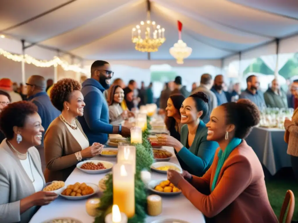 Un evento solidario sin gluten: personas de todas las edades y orígenes disfrutan de comida y camaradería