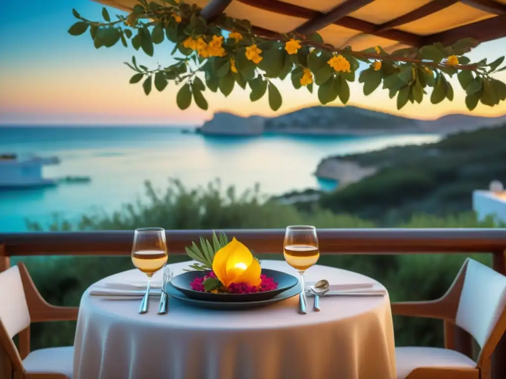 Una experiencia gastronómica sin gluten en Ibiza: restaurante junto al mar con encanto mediterráneo y ambiente cálido al atardecer