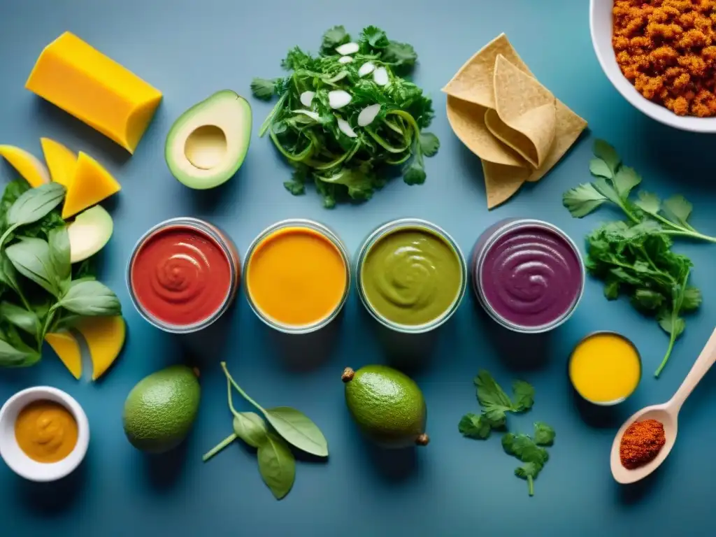 Una explosión de colores: salsas veganas sin gluten innovadoras adornan platillos