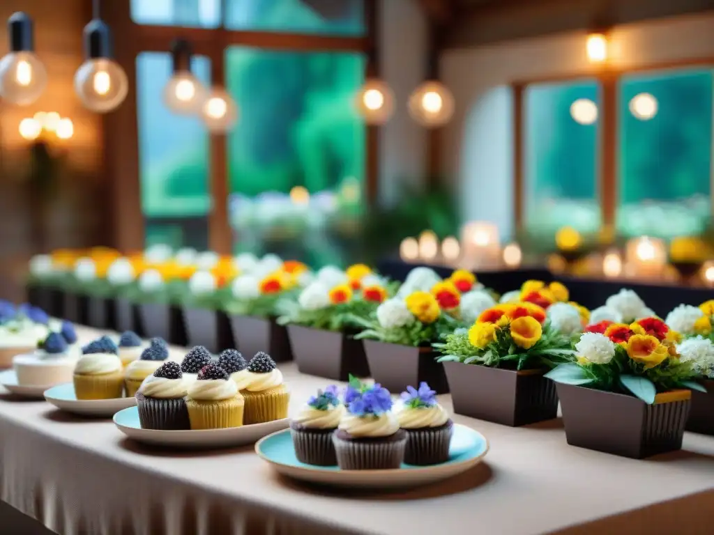 Exquisita mesa de banquete en fiesta de compromiso con recetas sin gluten para fiestas