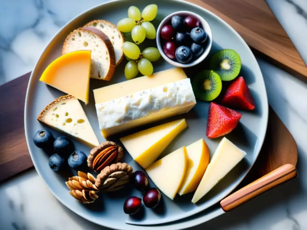 Una exquisita tabla de embutidos con variedad de delicias sin gluten, perfecta para reuniones