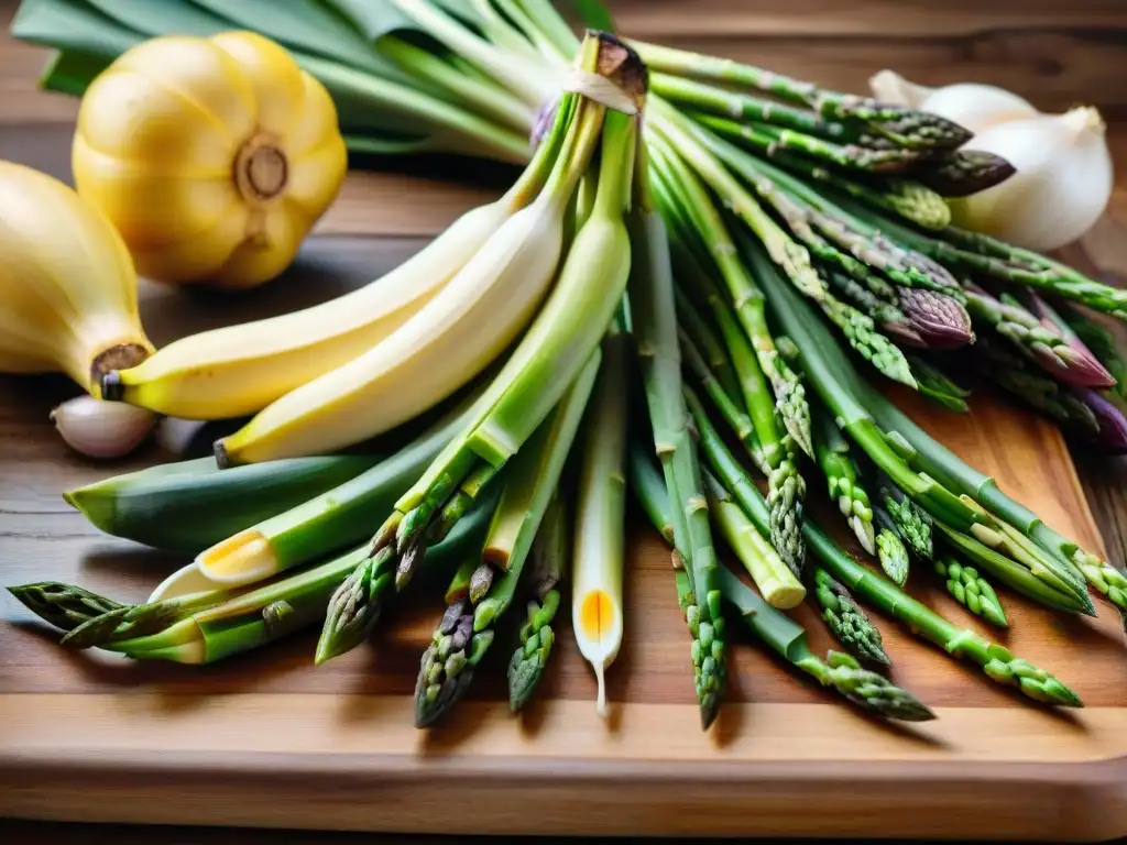 Una exquisita variedad de alimentos prebióticos sin gluten en una mesa rústica