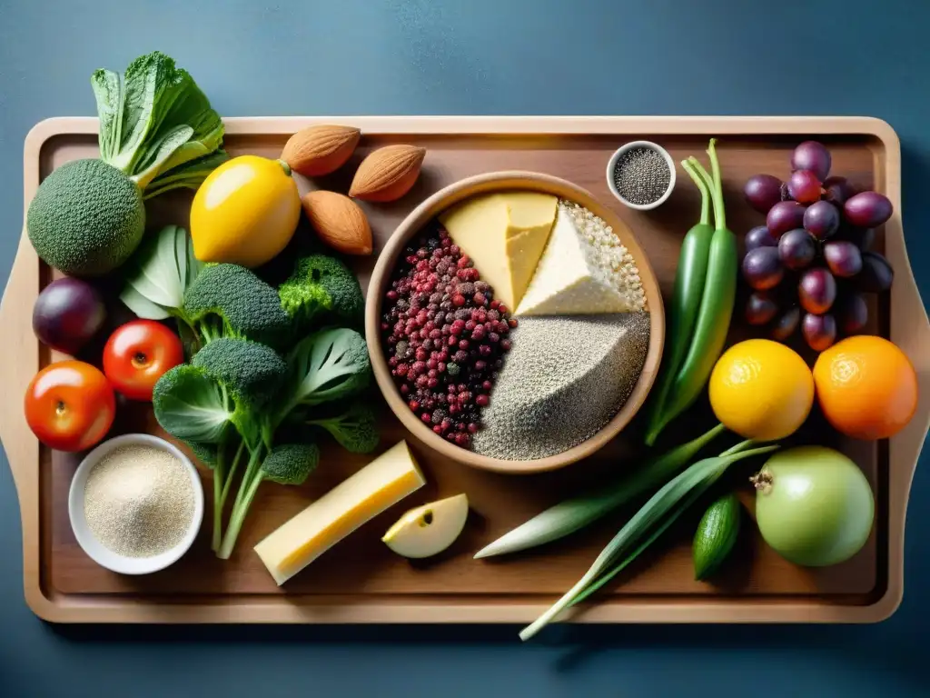 Ingredientes sin gluten: inspiración en colores y texturas Una exquisita variedad de ingredientes sin gluten con sustitutos innovadores para recetas, presentados con colores vibrantes