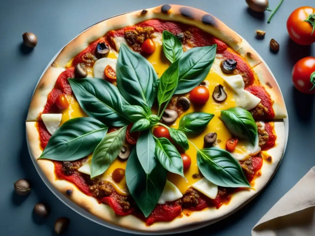 Una exquisita variedad de pizzas sin gluten con ingredientes frescos y coloridos