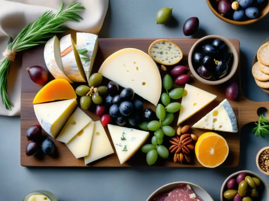 Un exquisito y colorido tablero de charcutería sin gluten con recetas sin gluten innovadoras