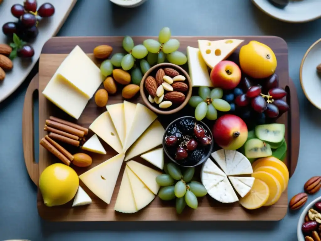 Un exquisito y detallado tablero de embutidos sin gluten con dátiles como protagonistas, perfecto para recetas saludables