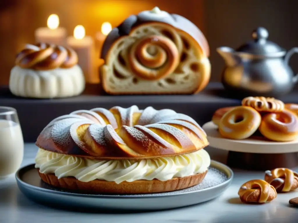 Un exquisito escenario en una panadería con postres fermentados sin gluten