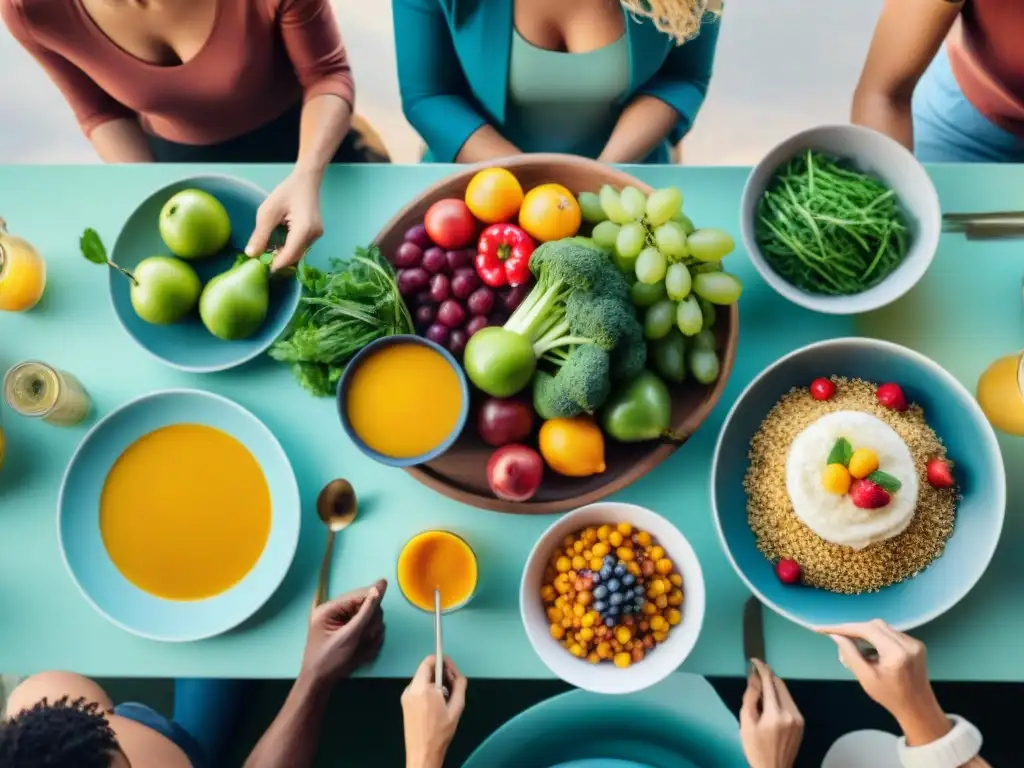 Una familia disfrutando de una comida sin gluten, unidos y felices