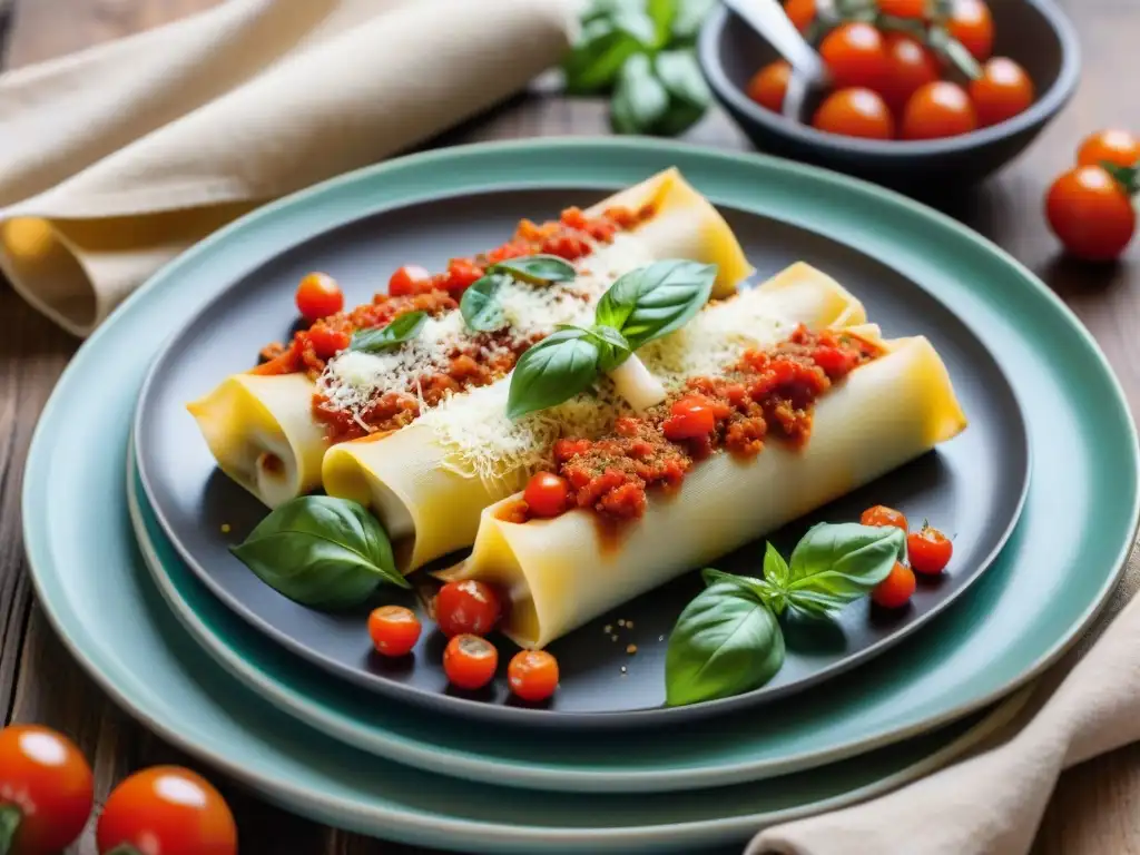 Deliciosos cannelloni sin gluten: receta innovadora y apetitosa Un festín de canelones sin gluten innovadores, rellenos de ricota, espinacas y pavo, bañados en salsa marinara y queso parmesano