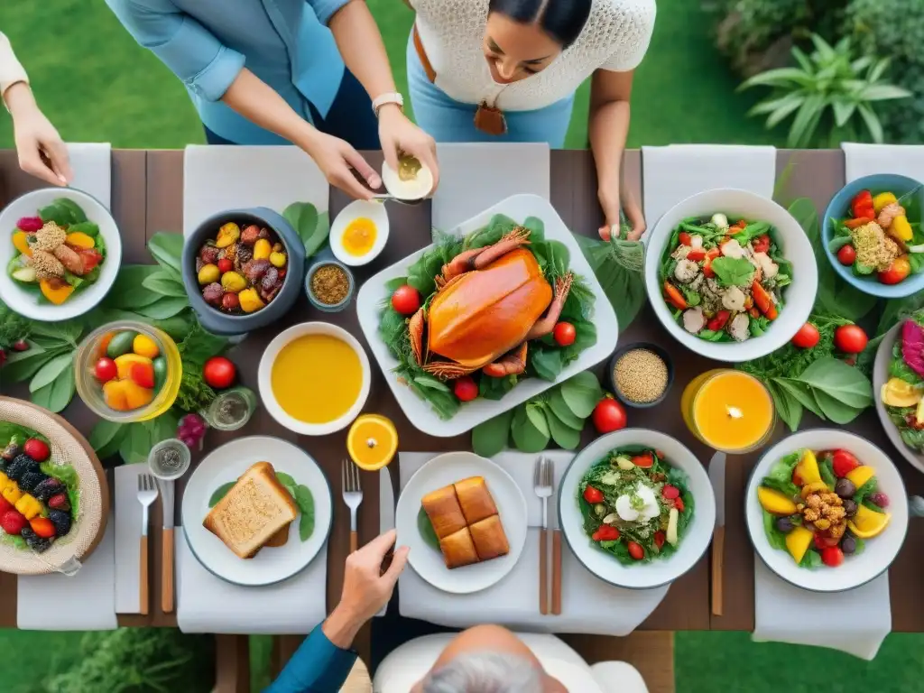 Un festín sin gluten en el jardín: disfrute de una comida colorida y sabrosa con amigos