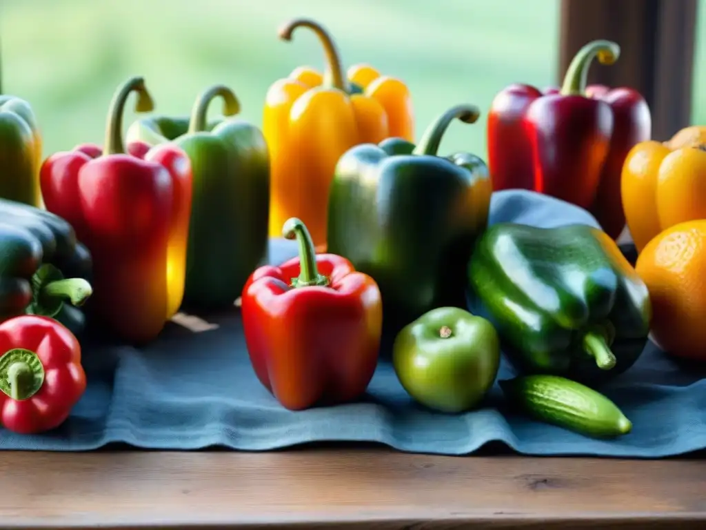 Un festín de frutas y verduras orgánicas en una mesa rústica, resaltando los beneficios para la piel de los productos orgánicos y sin gluten