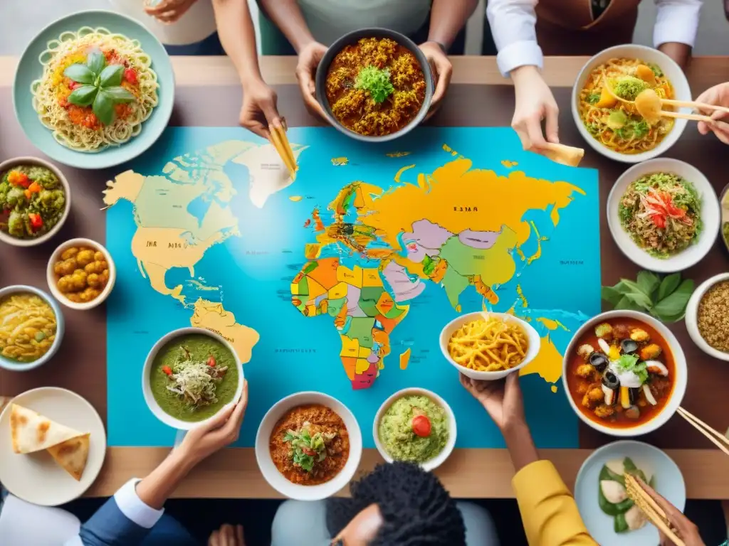 Un festín global: diversidad cultural en deliciosas recetas internacionales sin gluten adaptadas