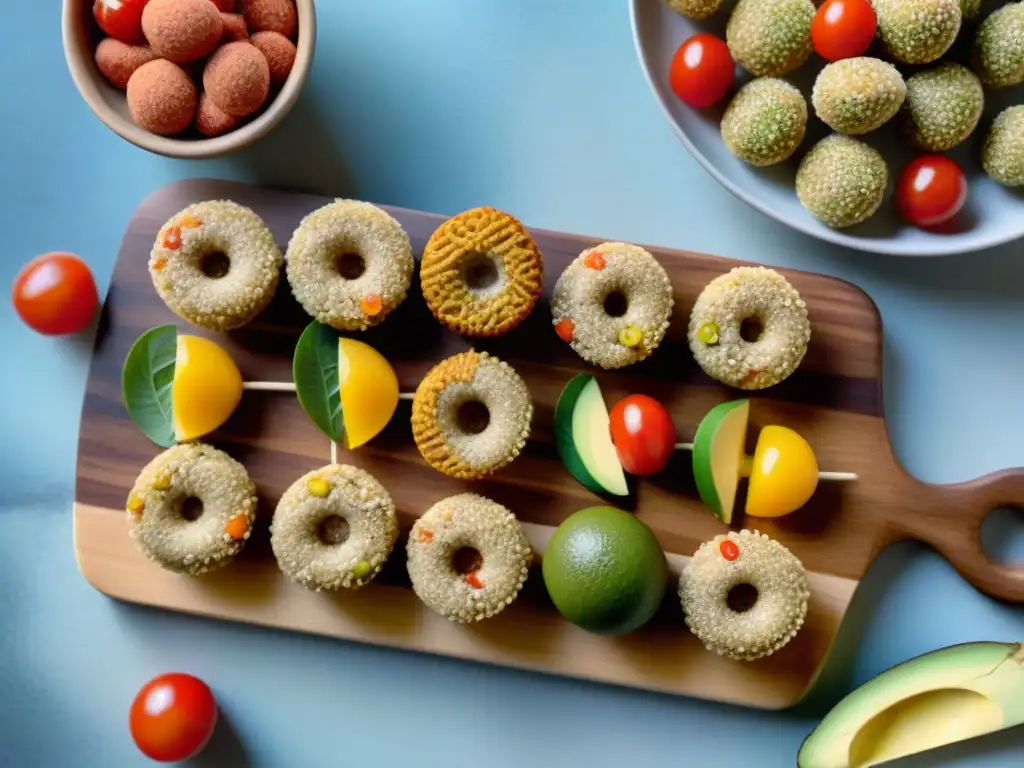 Un festín de meriendas sin gluten creativas: brochetas de frutas, tortitas de arroz con aguacate, muffins de quinoa y bolitas de energía