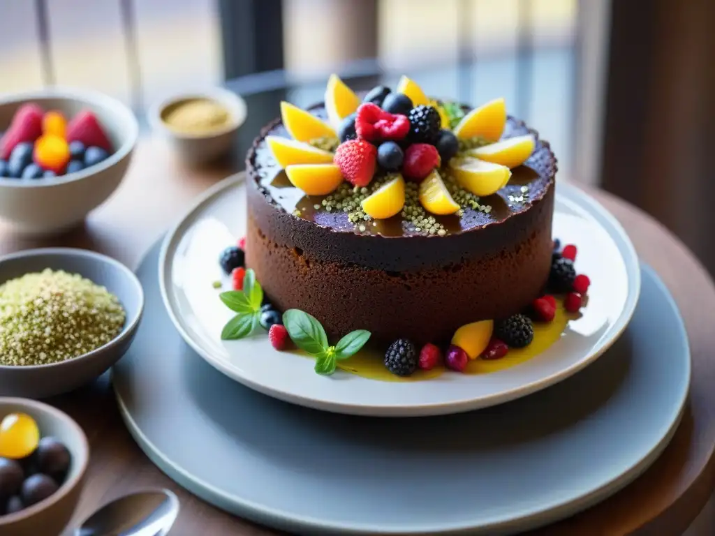 Un festín sin gluten: mesa de madera rústica con coloridos platillos frescos