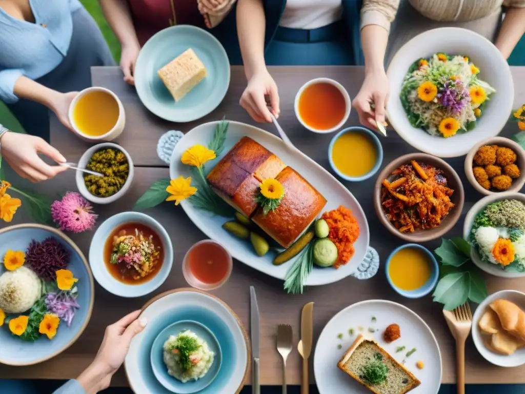 Un festín con recetas fermentadas sin gluten innovadoras en un ambiente cálido y acogedor