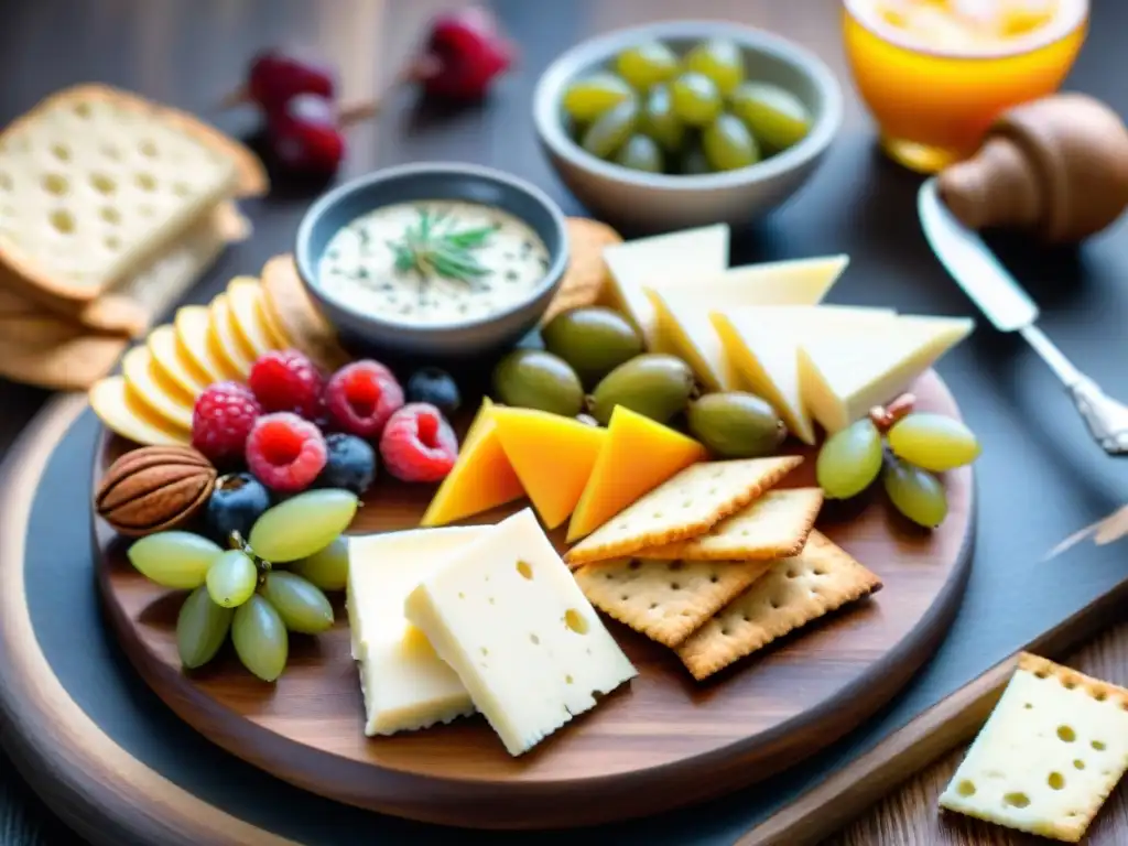 Un festín de sabores: tabla de embutidos con snacks sin gluten saludables deliciosos