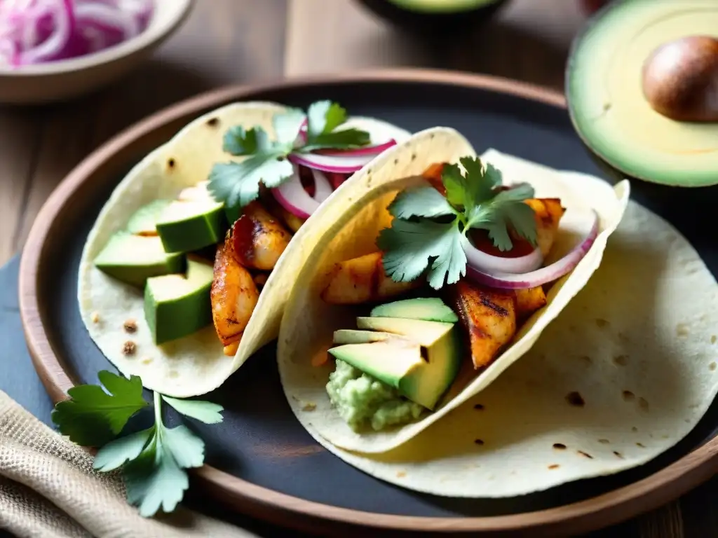 Un festín de tacos sin gluten con recetas innovadoras: tortillas de harina de yuca, almendra y plátano, camarones a la parrilla y aguacate fresco