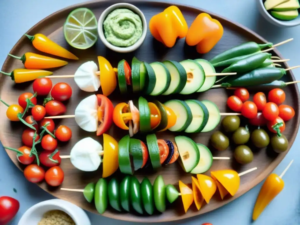 Un festín de tapas sin gluten: mini brochetas caprese, pimientos rellenos de quinoa, bocados de salmón y tazas de aguacate con camarones