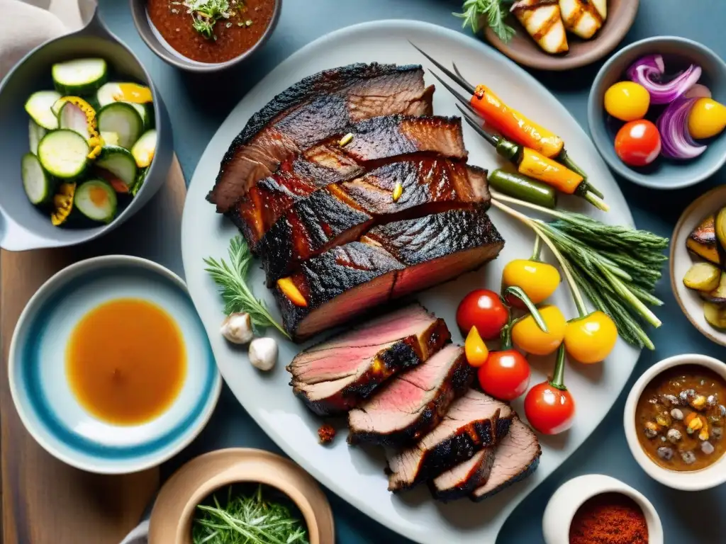 Una festín visual de recetas ahumadas sin gluten deliciosas en una mesa rústica