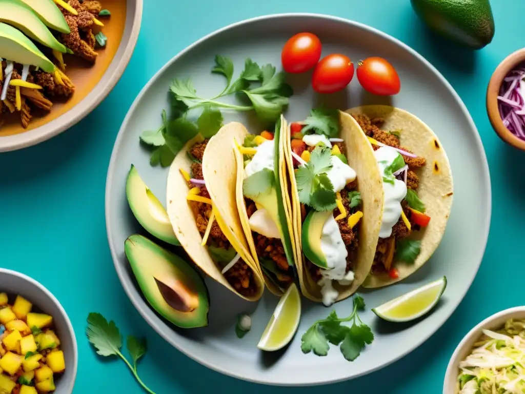 Un festín visual de Tacos sin gluten recetas innovadoras en un ambiente vibrante de mercado