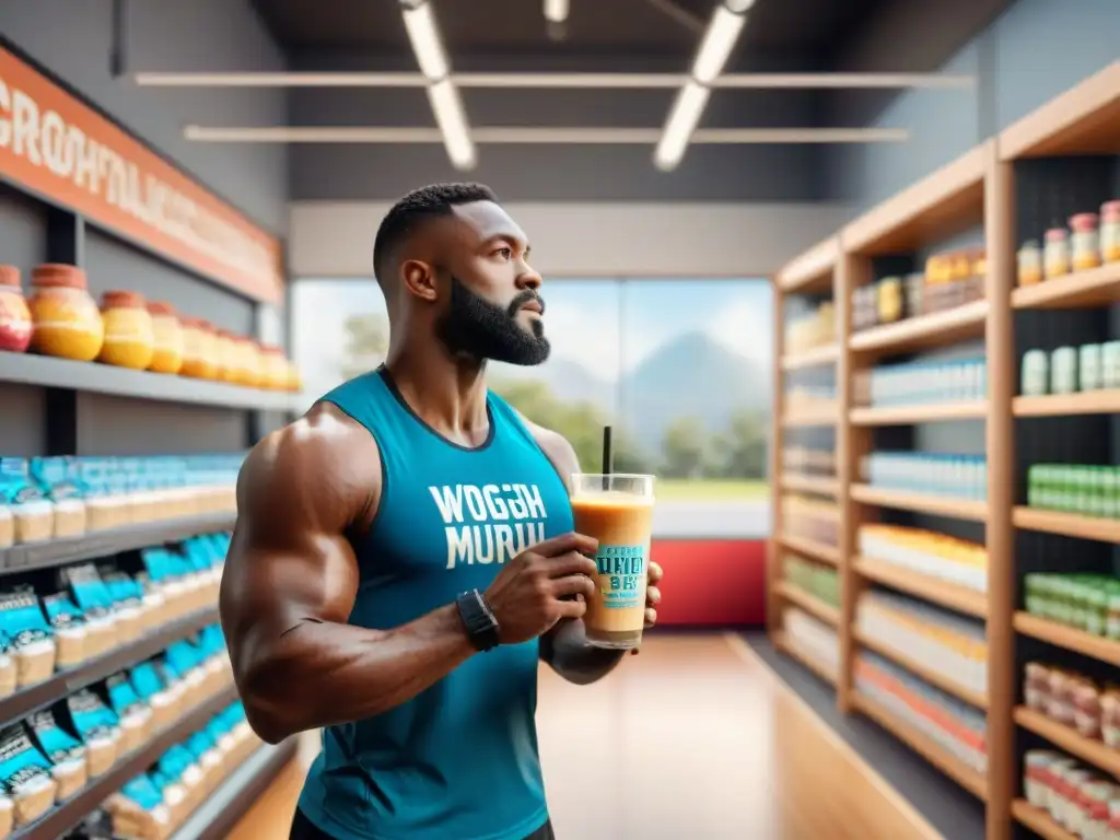 Un grupo diverso de atletas disfrutando juntos de snacks sin gluten en un animado café de gimnasio