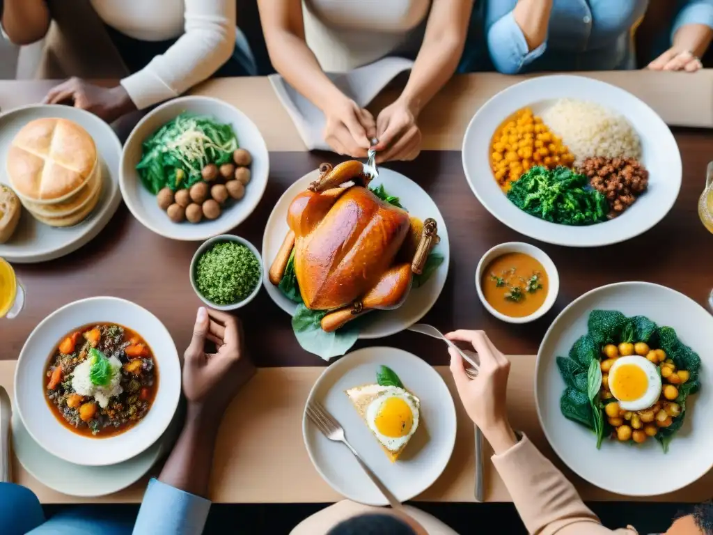 Un grupo diverso disfruta de una comida sin gluten, cura enfermedad celíaca desmitificando