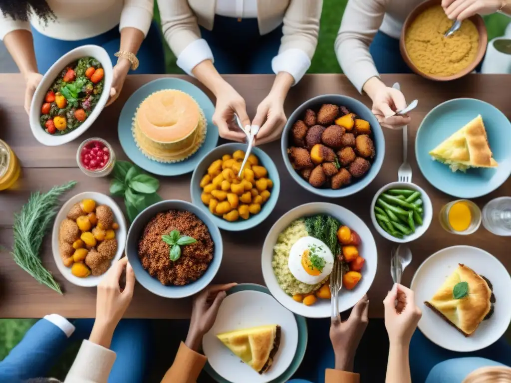 Un grupo diverso disfruta de una comida sin gluten