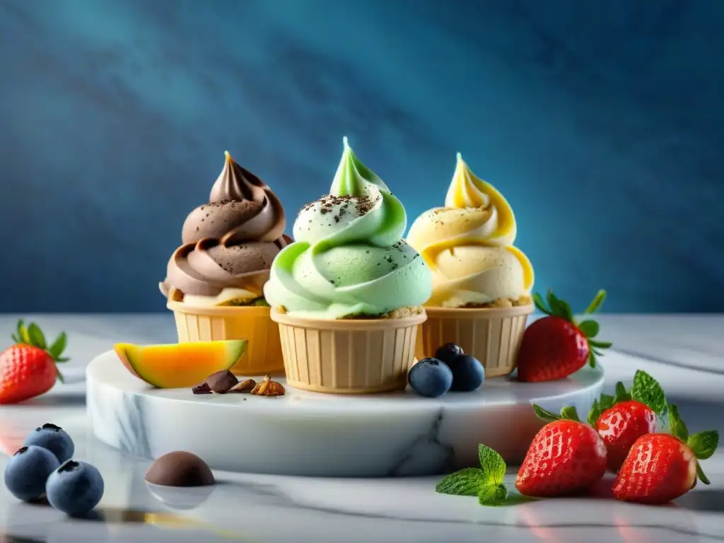 Helados sin gluten verano: Deliciosos sabores y colores se mezclan en un festín refrescante y tentador