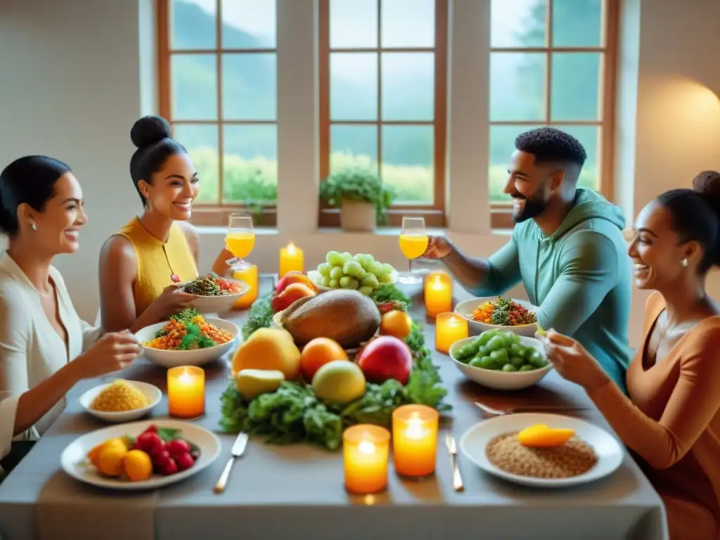 Disfrutando juntos de una comida saludable y sin gluten