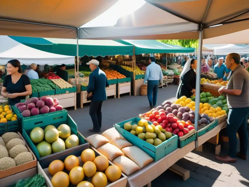 Un mercado bullicioso en Córdoba con frutas, verduras y delicias sin gluten