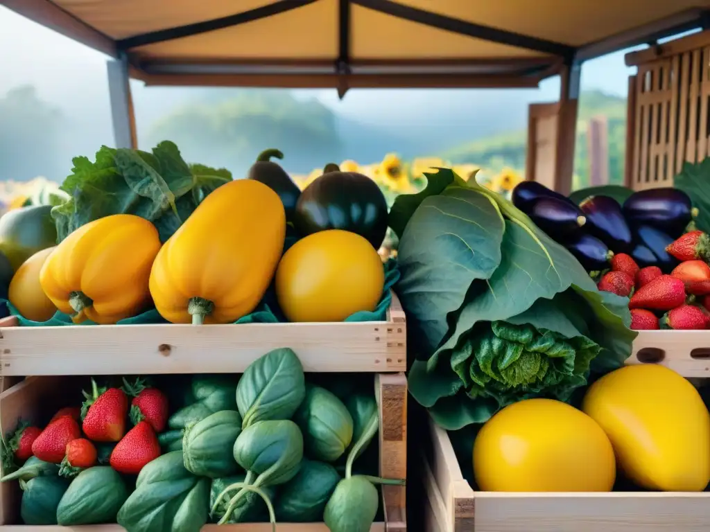 Un mercado lleno de coloridos productos orgánicos sin gluten, resplandeciendo frescura y beneficios saludables