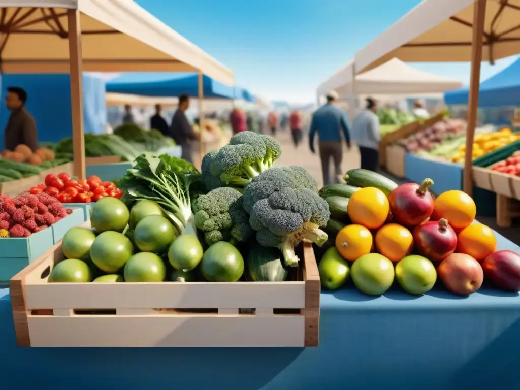 Un mercado lleno de vida con alimentos orgánicos sin gluten, inspirando creatividad en recetas saludables