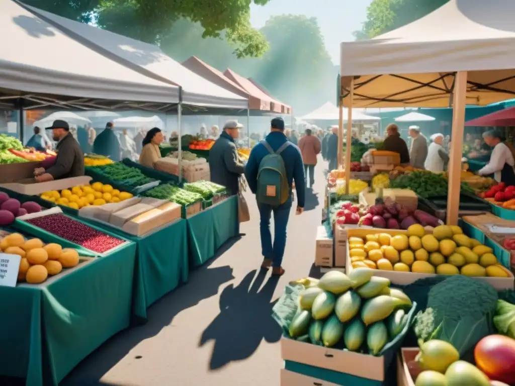 Un mercado lleno de vida con las mejores tiendas y marcas sin gluten, colmado de coloridas frutas y verduras frescas