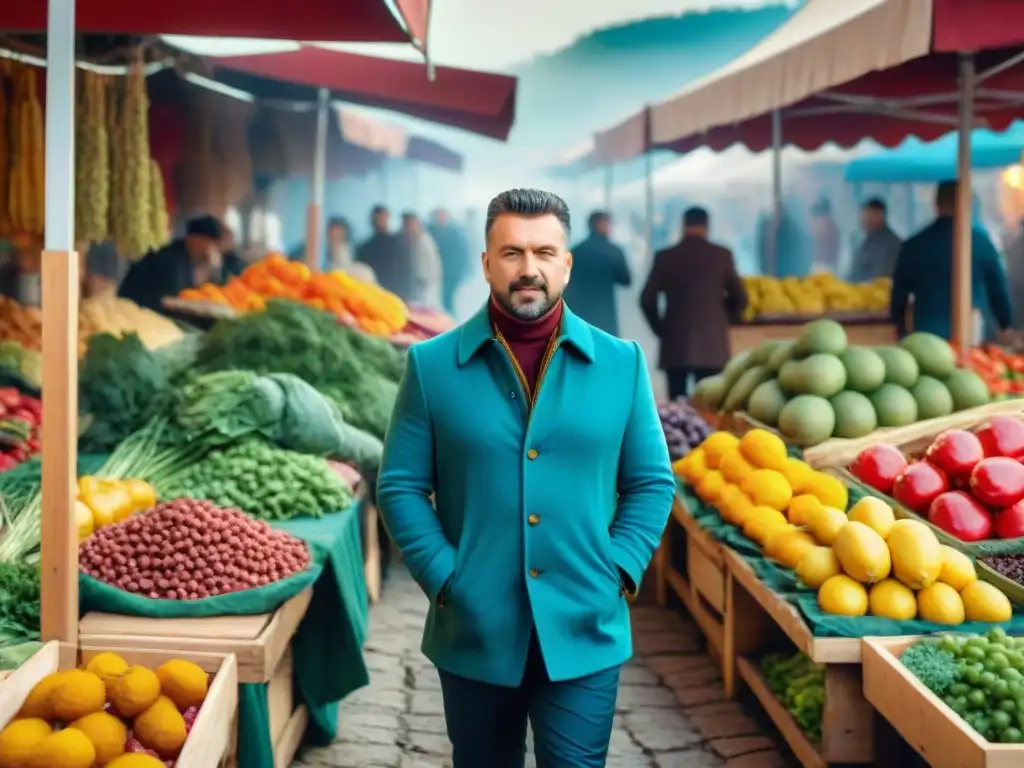 Un mercado tradicional de los Balcanes rebosante de colores y sabores sin gluten