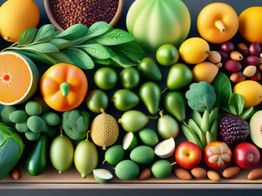 Mercado vibrante: glutenfree y lleno de vitalidad Mercado vibrante con frutas y verduras frescas, transmitiendo vitalidad y los beneficios de una dieta sin gluten mental