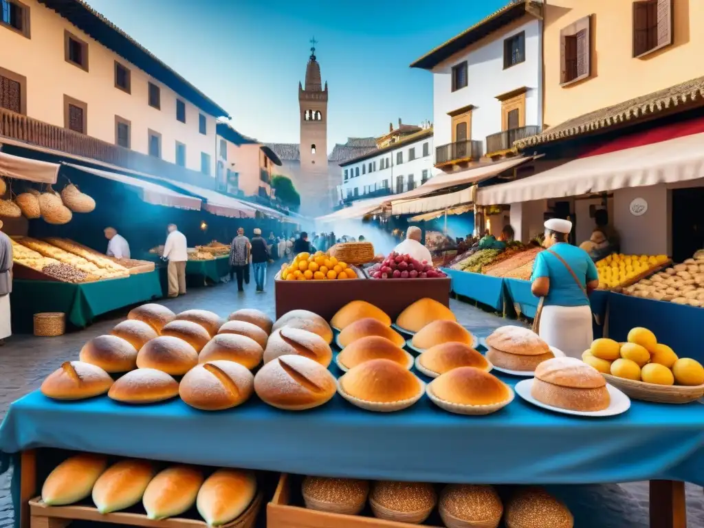 Un mercado vibrante en Granada con recetas sin gluten innovadoras