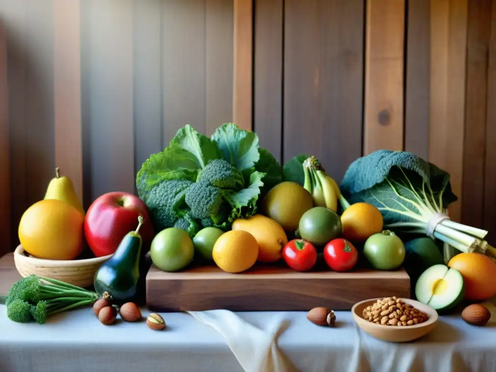 Deslumbrante mesa de alimentos saludables sin gluten Una mesa abundante de alimentos frescos y coloridos, perfecta para una dieta sin gluten para adelgazar