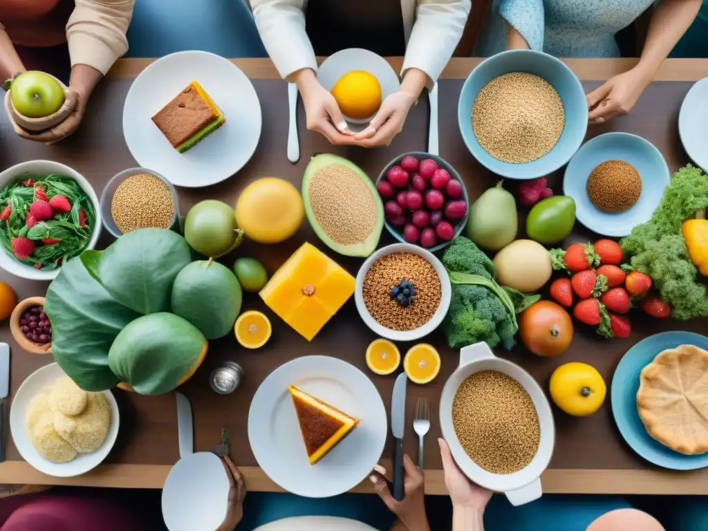 Una mesa abundante y colorida con deliciosos platillos sin gluten