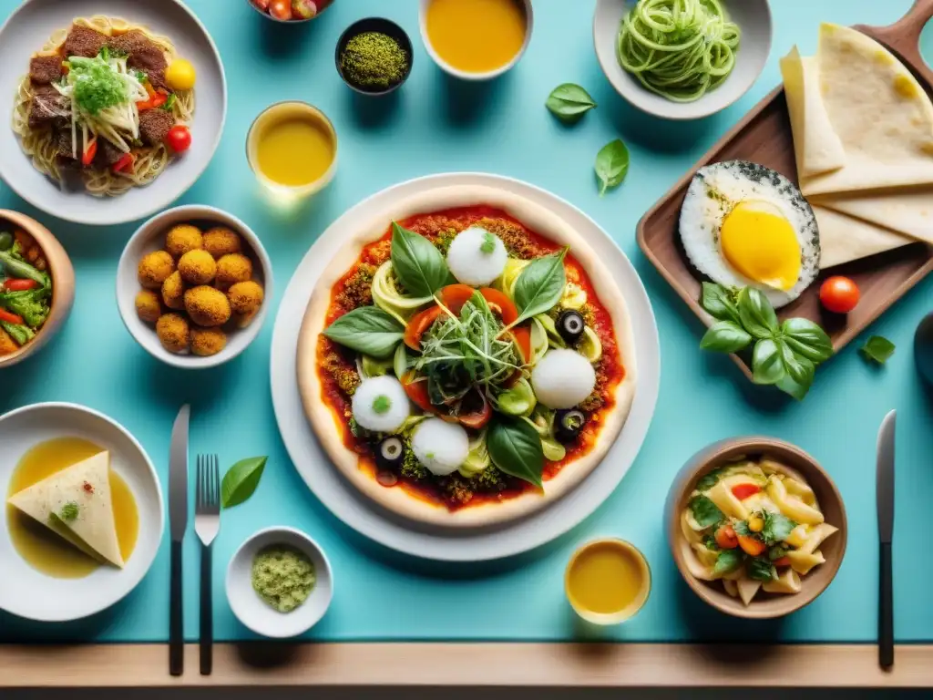 Una mesa de comedor perfectamente servida con platos clásicos sin gluten deliciosos