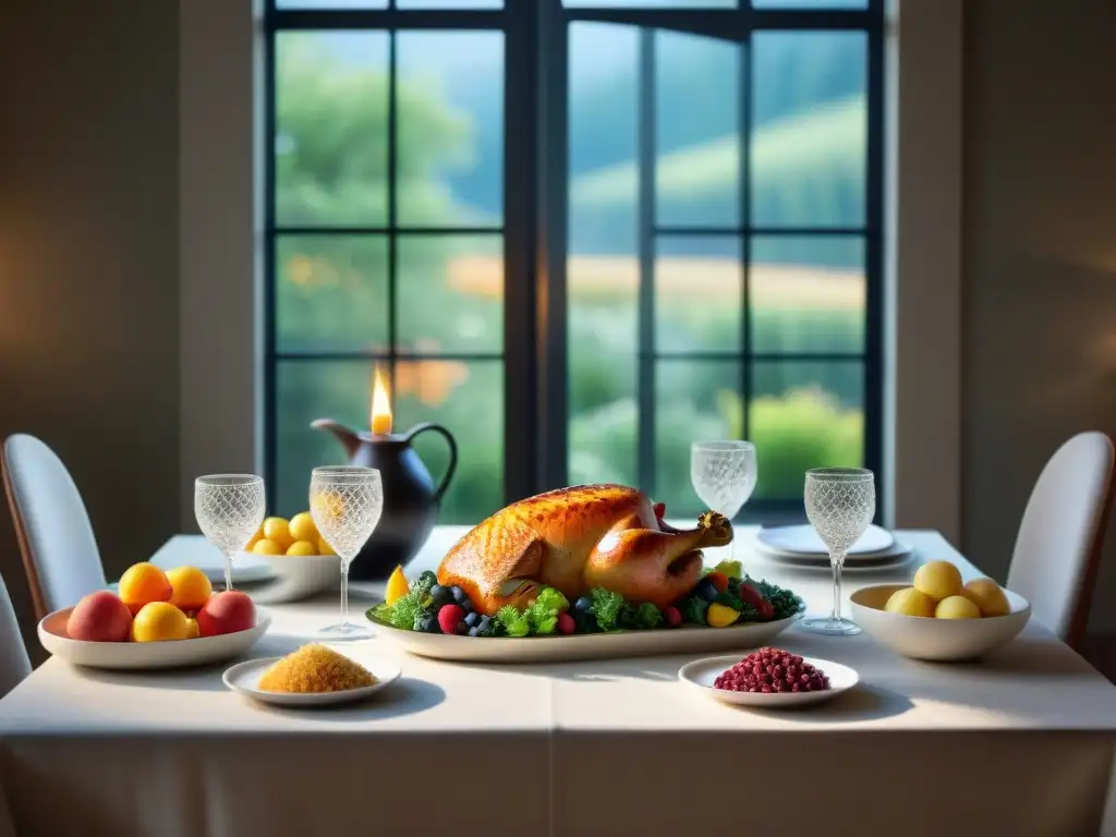 Una mesa elegantemente decorada con una exquisita comida sin gluten