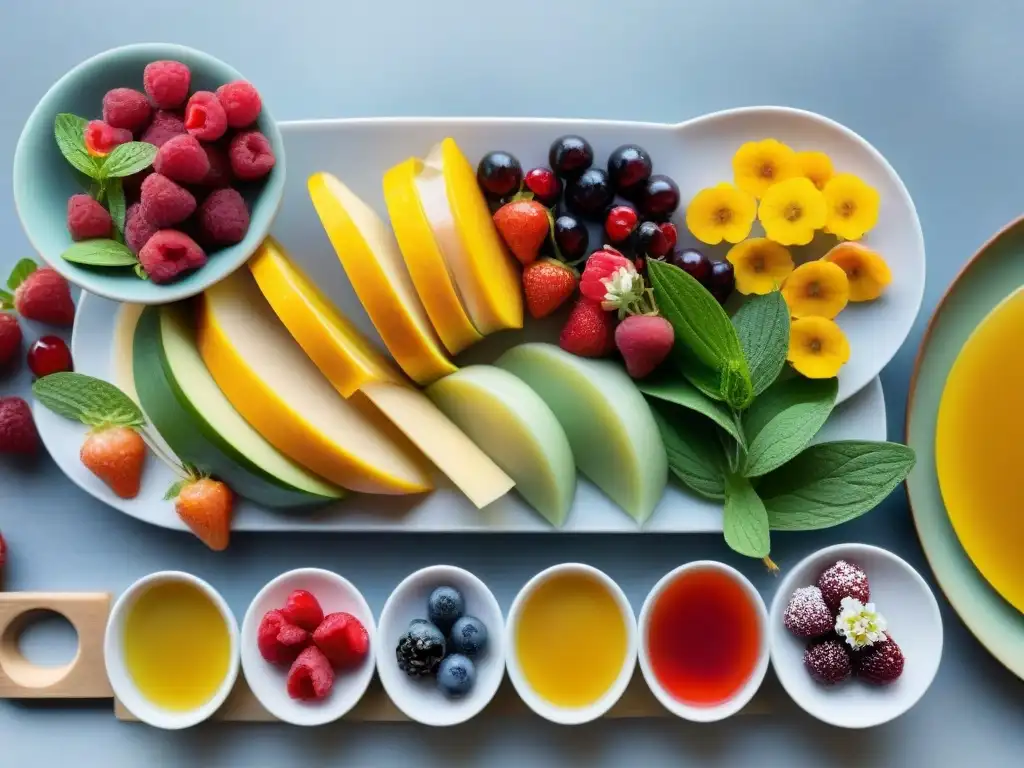 Una mesa bellamente decorada con innovadores platillos ofreciendo edulcorantes naturales sin gluten