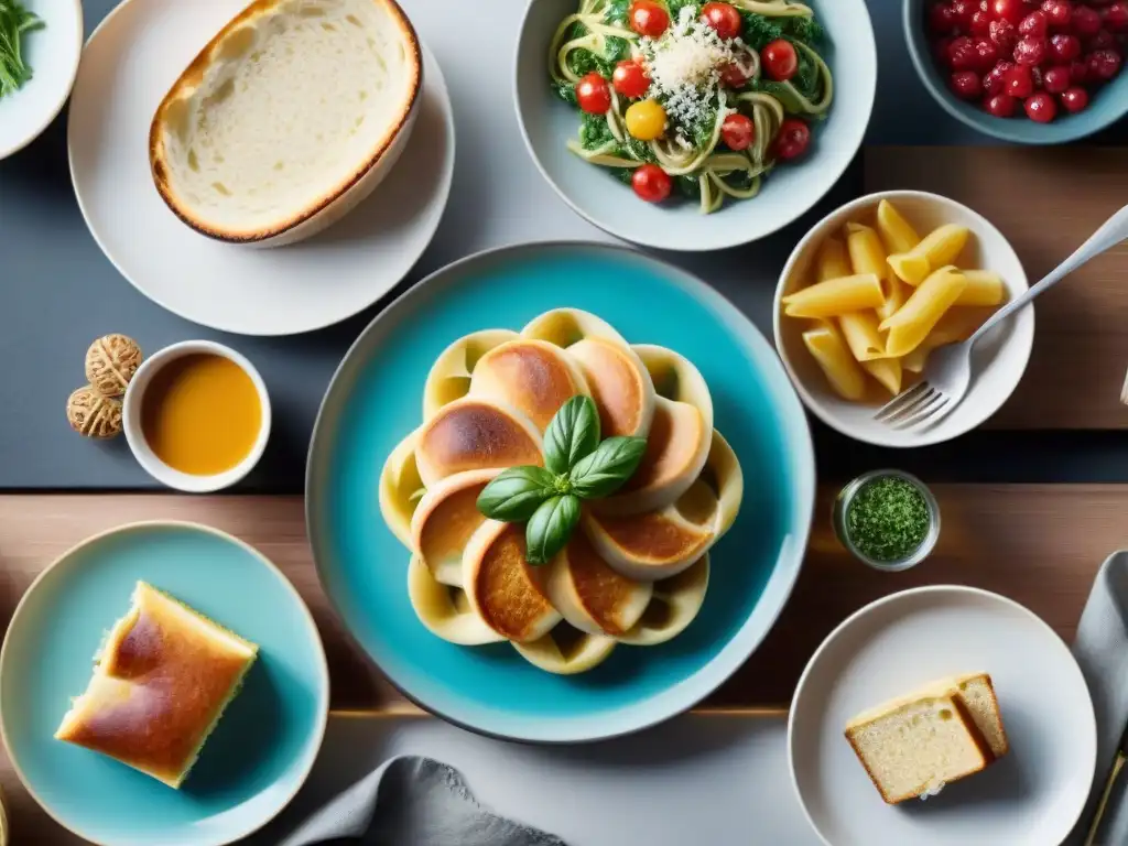 Una mesa elegantemente decorada con una variedad de deliciosos platillos sin gluten