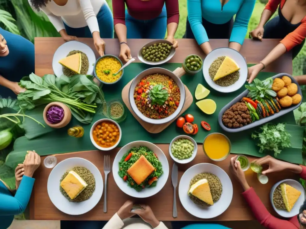 Una mesa diversa con platos sin gluten en Sudamérica, uniendo a la comunidad en torno a la gastronomía