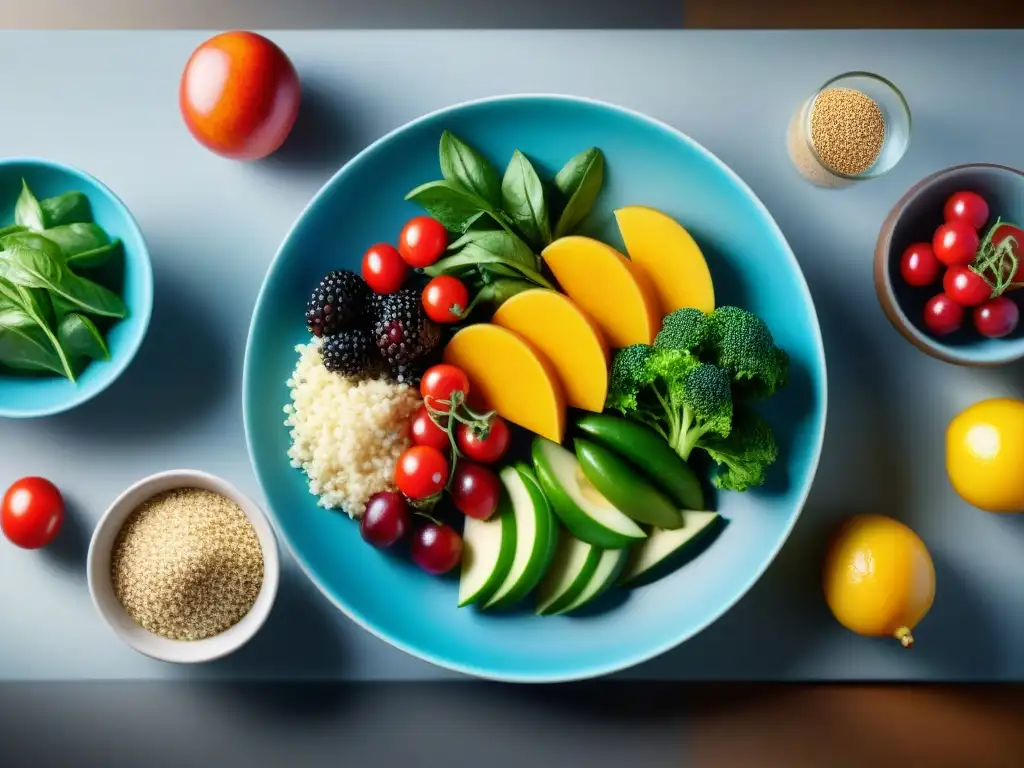 Una mesa elegante y colorida de platos sin gluten, ideal para la planificación de comidas saludables