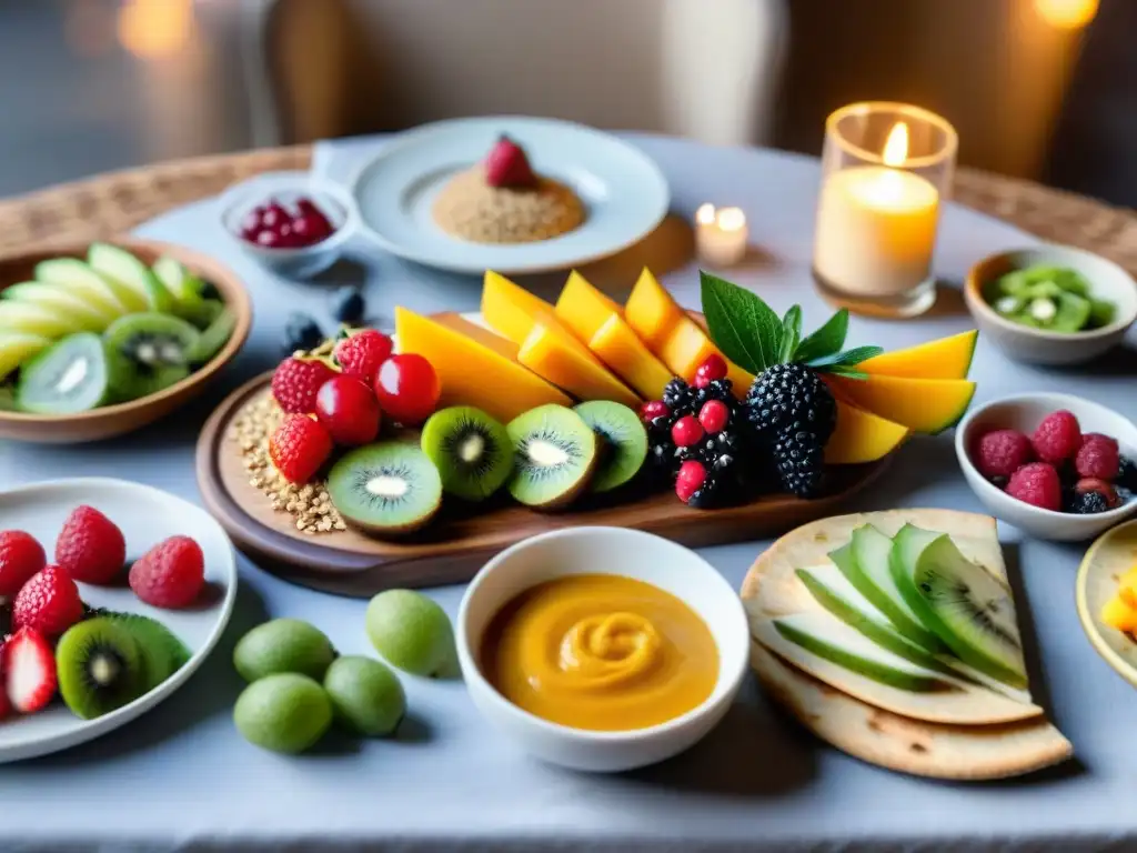 Una mesa elegante con platos sin gluten en evento social