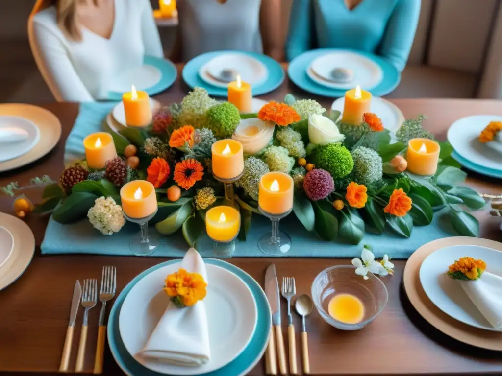 Una mesa llena de delicias sin gluten, rodeada de personas felices