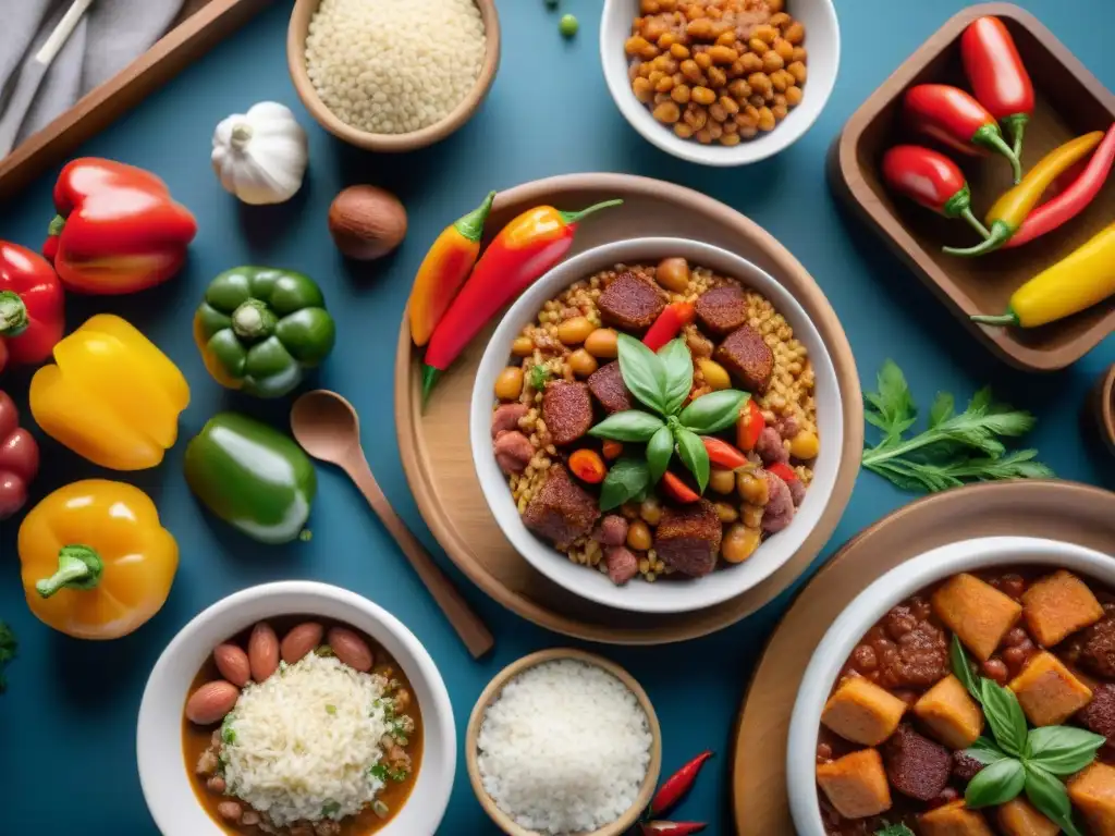 Una mesa llena de deliciosos platos tradicionales de León sin gluten, con una cálida luz natural